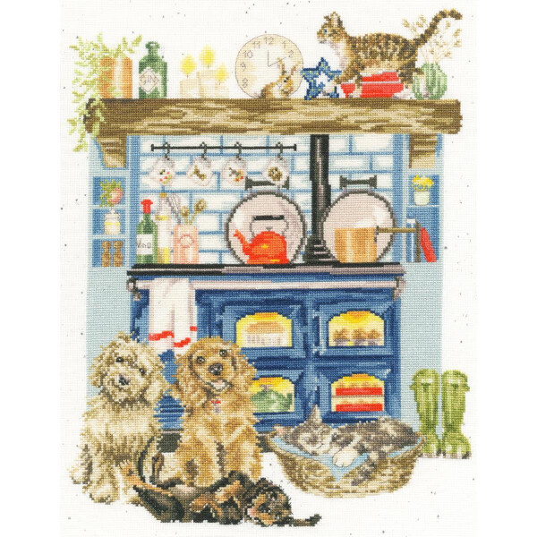 Bothy Threads counted cross stitch kit "Country Kitchen", XHD127, 28x36cm, DIY