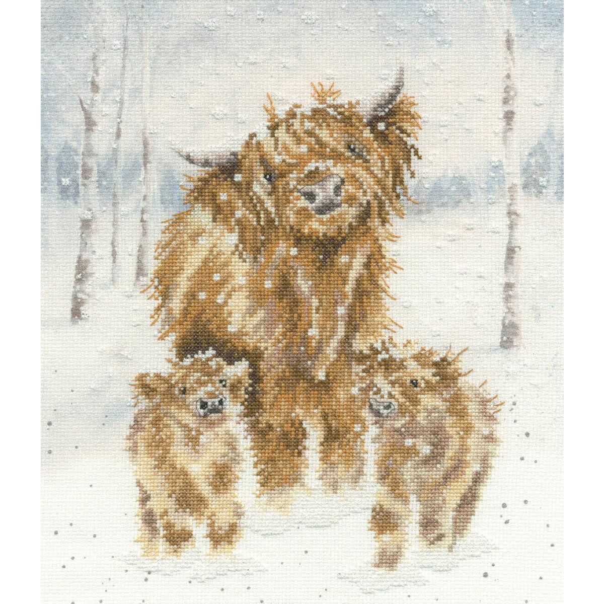 An embroidery pack from Bothy Threads showing a shaggy...