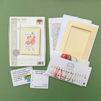Bothy Threads  greating card counted cross stitch kit "Flamingle Bells", XMAS68, 10x16cm, DIY