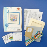 Bothy Threads Greating Card telpakket "Penguin Pals", XMAS69, 10x10cm, DIY