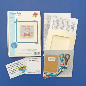 Bothy Threads Greating Card telpakket "Polar Pals", XMAS70, 10x10cm, DIY