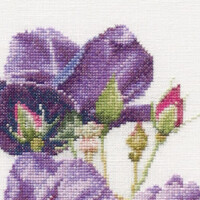 Thea Gouverneur counted cross stitch kit "Rapsody in blue Evenweave", 44x32cm, DIY