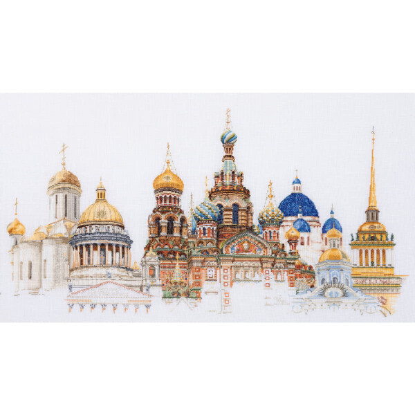 Thea Gouverneur counted cross stitch kit "St. Petersburg Evenweave", 79x50cm, DIY