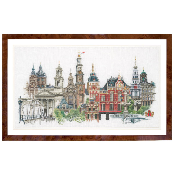 Thea Gouverneur counted cross stitch kit "Amsterdam Evenweave", 79x50cm, DIY
