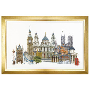 Thea Gouverneur counted cross stitch kit "Londen Evenweave", 79x50cm, DIY