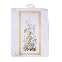 Thea Gouverneur kit punto croce "Wild Flowers Evenweave", 45x110cm