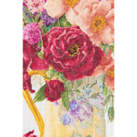 Thea Gouverneur counted cross stitch kit "Rose Bouquet Evenweave", 24x34cm, DIY
