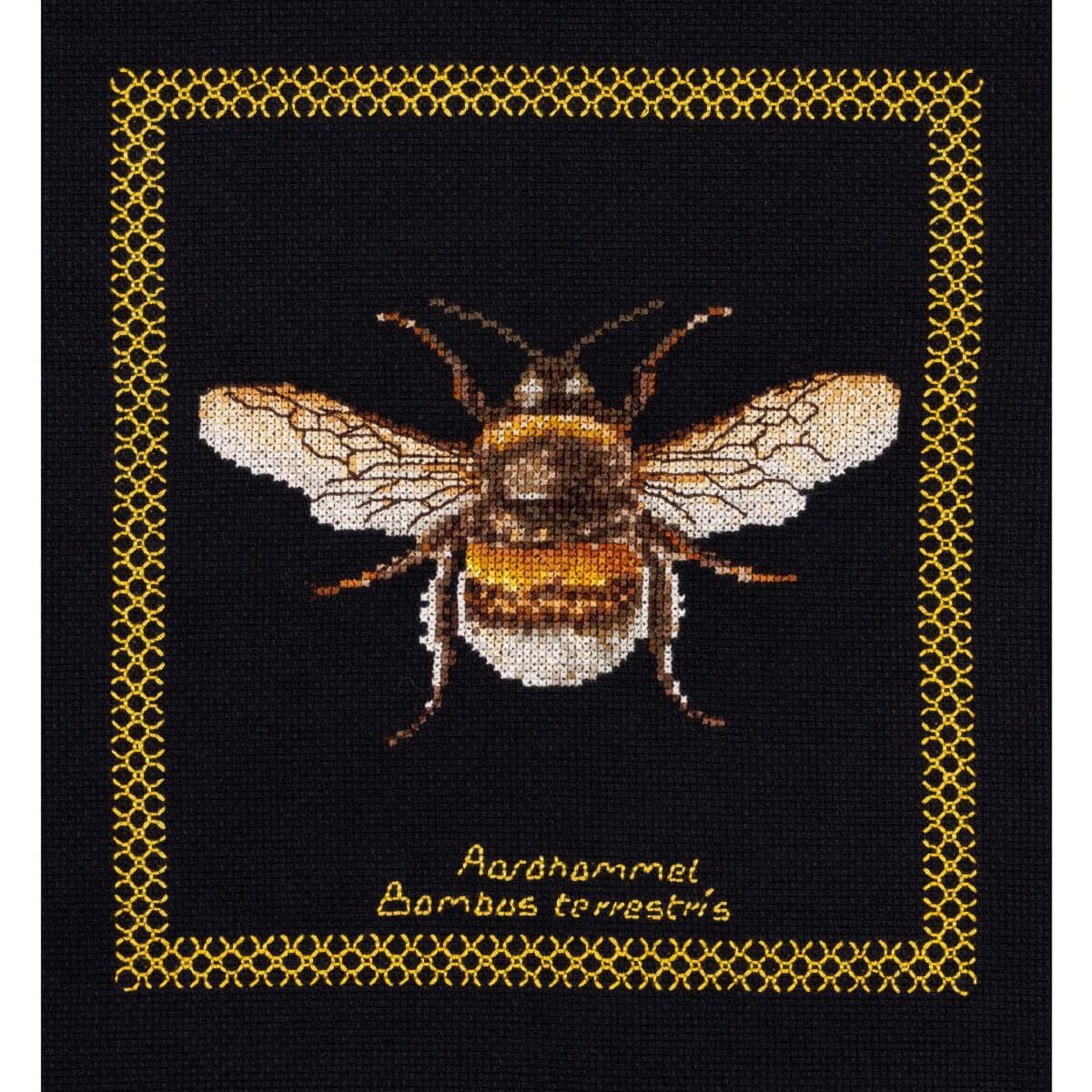 Thea Gouverneur kit punto de cruz Bumble Bee Aida Negro...