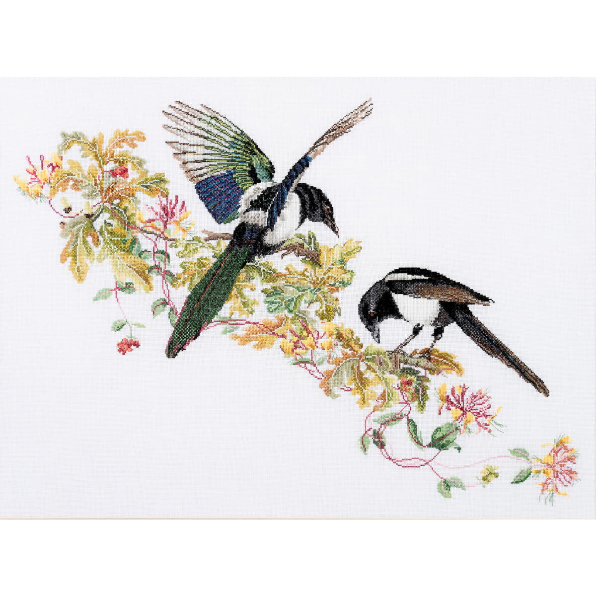 Thea Gouverneur counted cross stitch kit "Magpie...