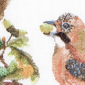 Thea Gouverneur counted cross stitch kit "Jays...
