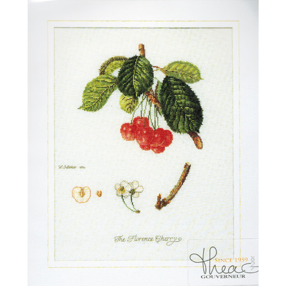 Thea Gouverneur kit punto croce "Flarance Cherry...