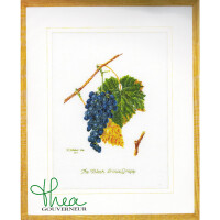 Thea Gouverneur counted cross stitch kit "Grapes Aida", 26x35cm, DIY