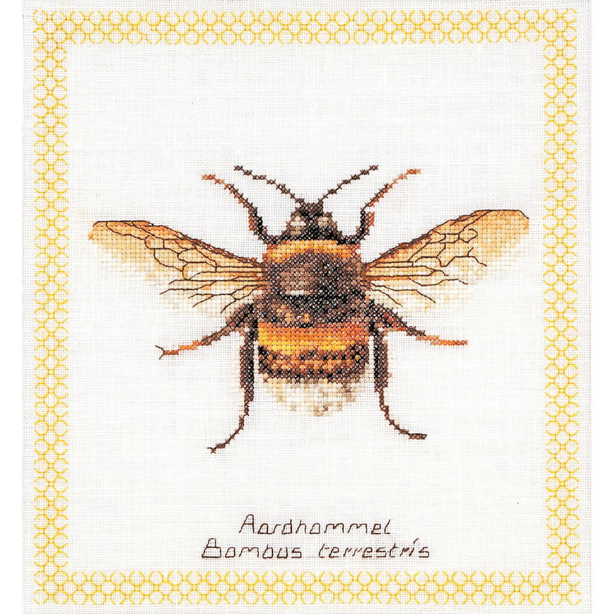 Thea Gouverneur kit punto croce "Bumble Bee White...