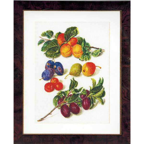 Thea Gouverneur telpakket "Peaches & Plums Aida", 33x45cm