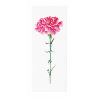 Thea Gouverneur counted cross stitch kit "Carnation Pink Aida", 17x42cm, DIY
