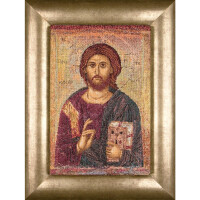 Thea Gouverneur counted cross stitch kit "Icon Christ Pantokrator Aida", 22x34cm, DIY