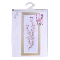Thea Gouverneur counted cross stitch kit "Japanese Blossom Aida", 80x27cm, DIY