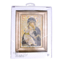 Thea Gouverneur counted cross stitch kit "Our Lady of Vladimir Aida", 22x34cm, DIY