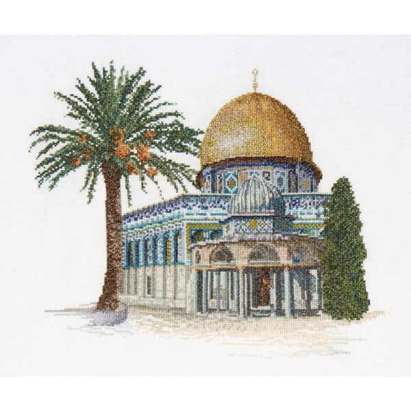Thea Gouverneur counted cross stitch kit "Dome of the Rock Aida", 29x25cm, DIY