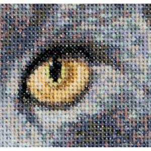 Thea Gouverneur counted cross stitch kit "Cats Jack + Luna Aida", 17x12cm, DIY