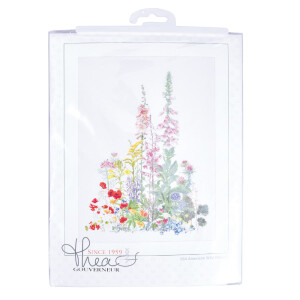 Thea Gouverneur counted cross stitch kit "American Wild Flowers Aida", 50x67cm, DIY