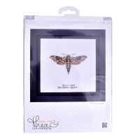 Thea Gouverneur counted cross stitch kit "Sphinx moth Aida", 21x21cm, DIY