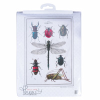 Thea Gouverneur Kreuzstich Stickpackung "Die Geschichte der Insekten Aida", Zählmuster, 55x76cm
