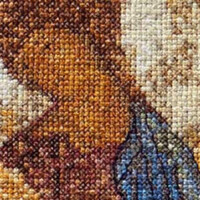 Thea Gouverneur counted cross stitch kit "The Holy Trinity  Aida", 30x25cm, DIY