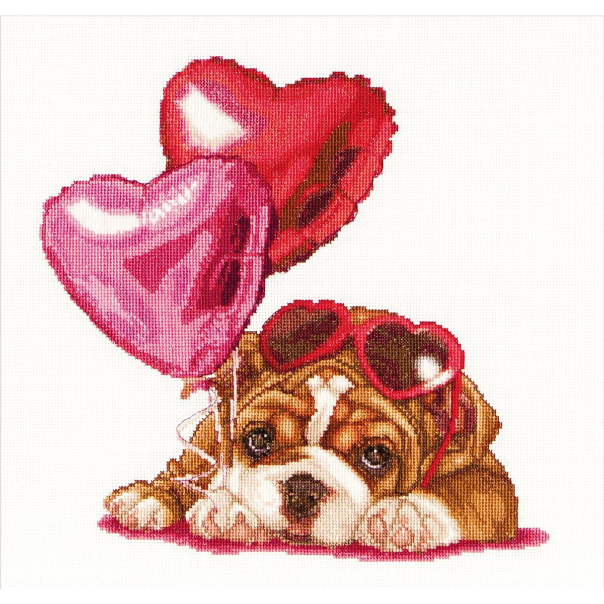 Thea Gouverneur telpakket "Valentines Puppy...