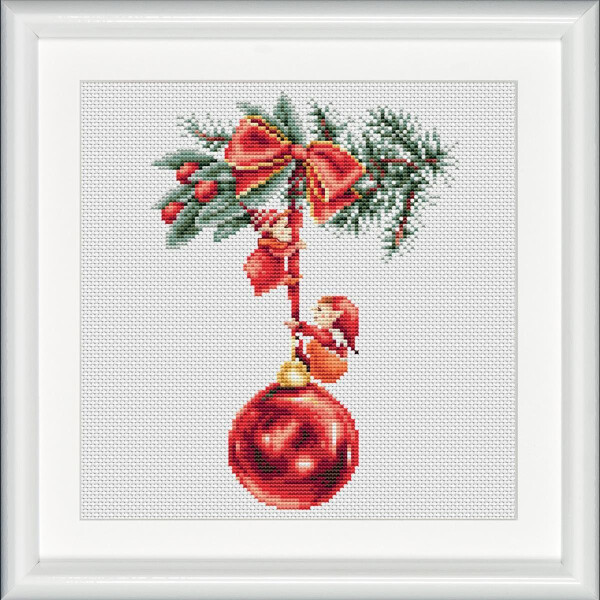 Kit punto croce Dutch Stitch Brothers "Elfi di Natale 2 Aida", 25x25 cm