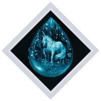 Kit punto croce Riolis "Lacrima di unicorno", 20x20 cm