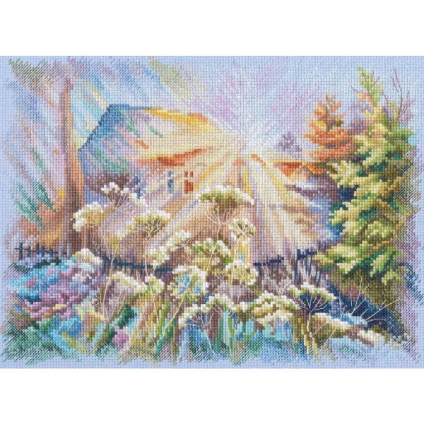 RTO counted cross stitch kit "In the rays of the morning sun", 27,5x20,5cm, DIY