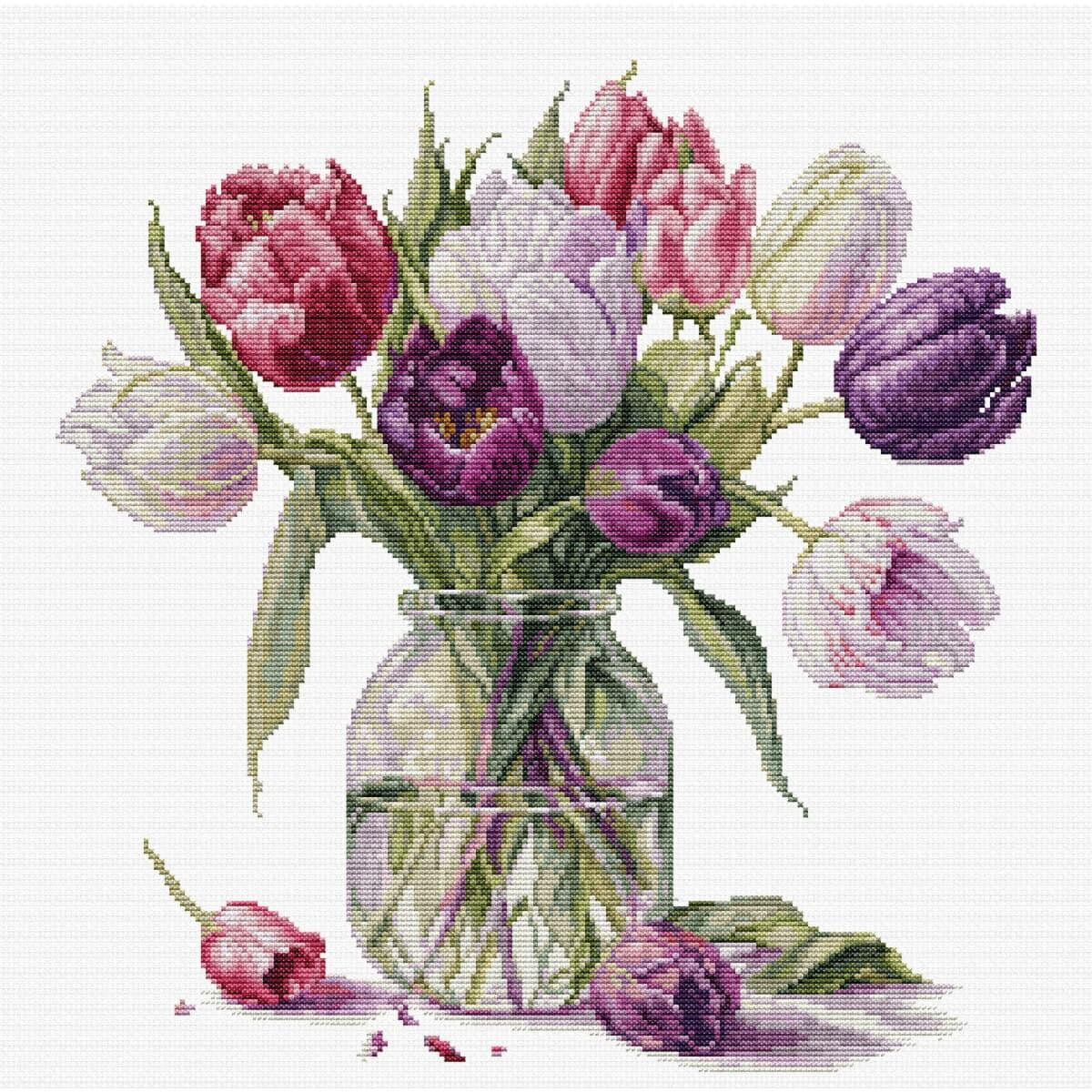 Luca-S counted cross stitch kit "Bouquet of...