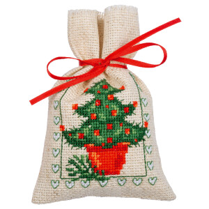 Vervaco sacchetti di erbe contati kit punto croce "Natale" Stickpackung da 3, 8x12cm