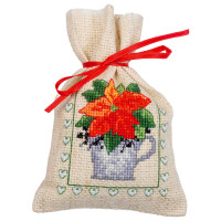 Vervaco herbal bags counted cross stitch kit "Christmas" Stickpackung of 3, 8x12cm, DIY