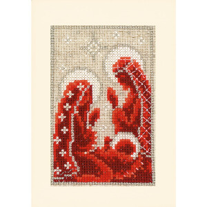 Vervaco counted cross stitch kit greeting cards "Bible story" Stickpackung of 3, 10,5x15cm, DIY