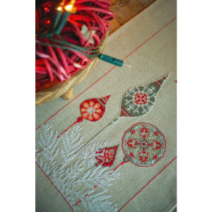 Набор для вышивки крестом Vervaco скатерть "Рождественские звезды", 29х102см