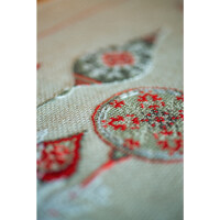 Vervaco counted cross stitch kit tablechloth "Christmas stars", 29x102cm, DIY