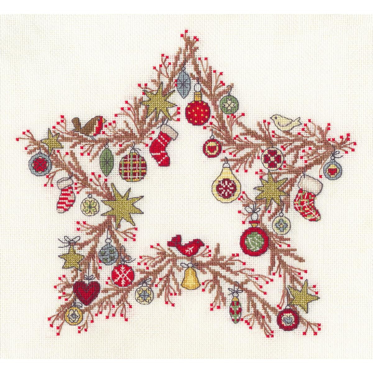 A star design from Bothy Threads embroidery pack is...