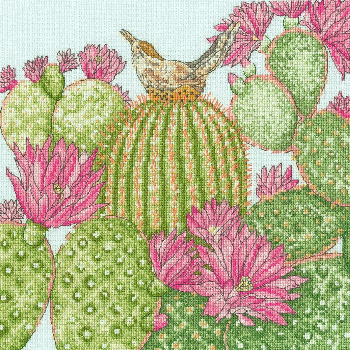 Bothy Threads kit punto croce "Cactus Garden",...