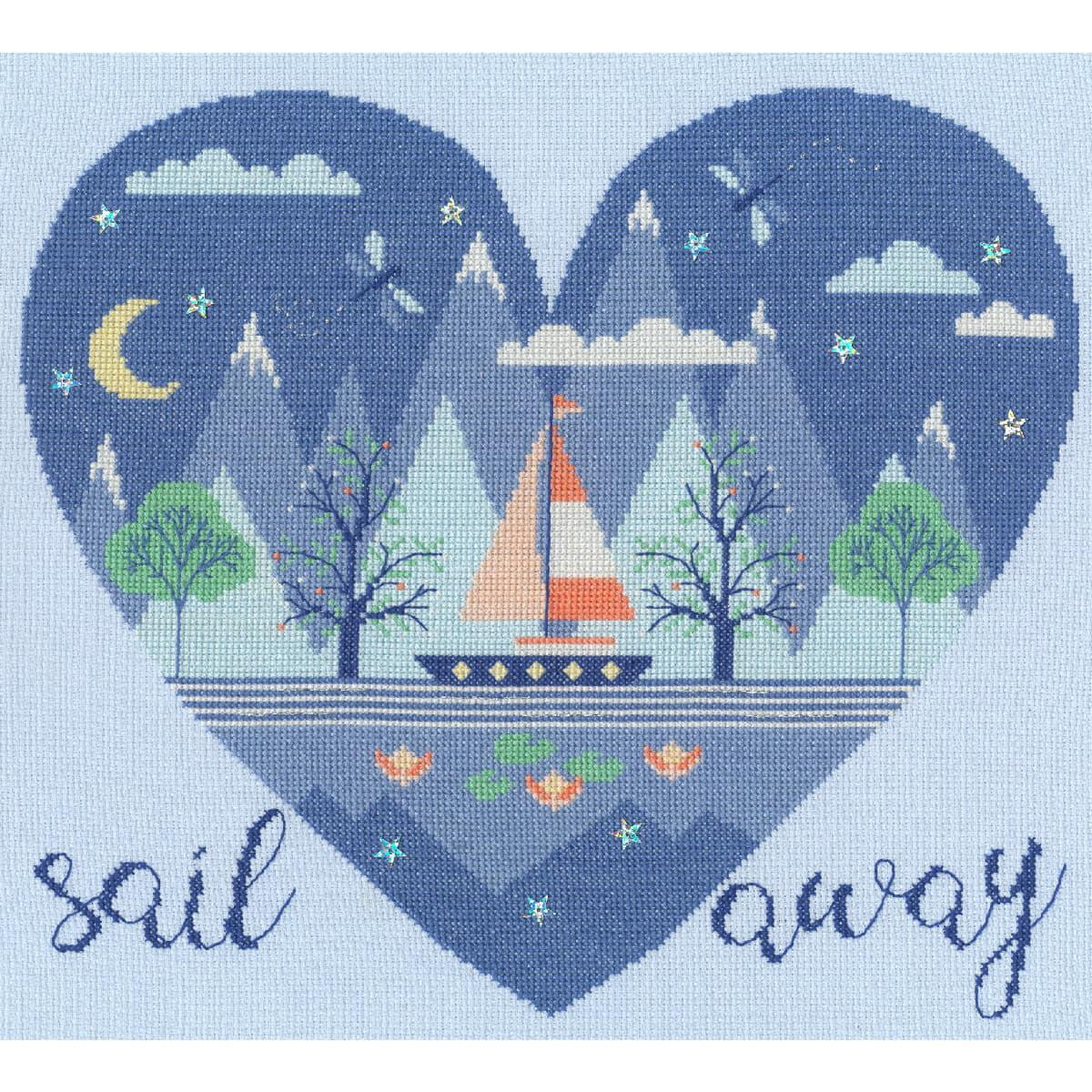 An embroidery pack from Bothy Threads shows a nautical...