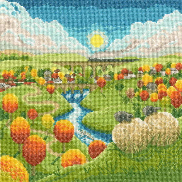 Bothy Threads counted cross stitch kit "Watching The World Go By", XLP9, 26x26cm, DIY