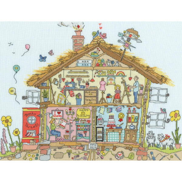 Bothy Threads counted cross stitch kit "Craft Home", XCT43, 40x30cm, DIY