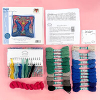 Kit de puntadas para cojines tipo tapiz estampado Bothy Threads "Regal", TAP17, 36x36cm