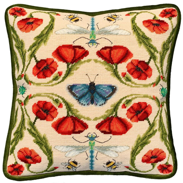 Bothy Threads gestempeld Tapestry Kussensteekpakket "Bright And Beautiful", TETE13, 36x36cm