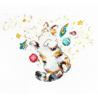 Letistitch counted cross stitch kit "Cats Happiness", 15x11cm, DIY