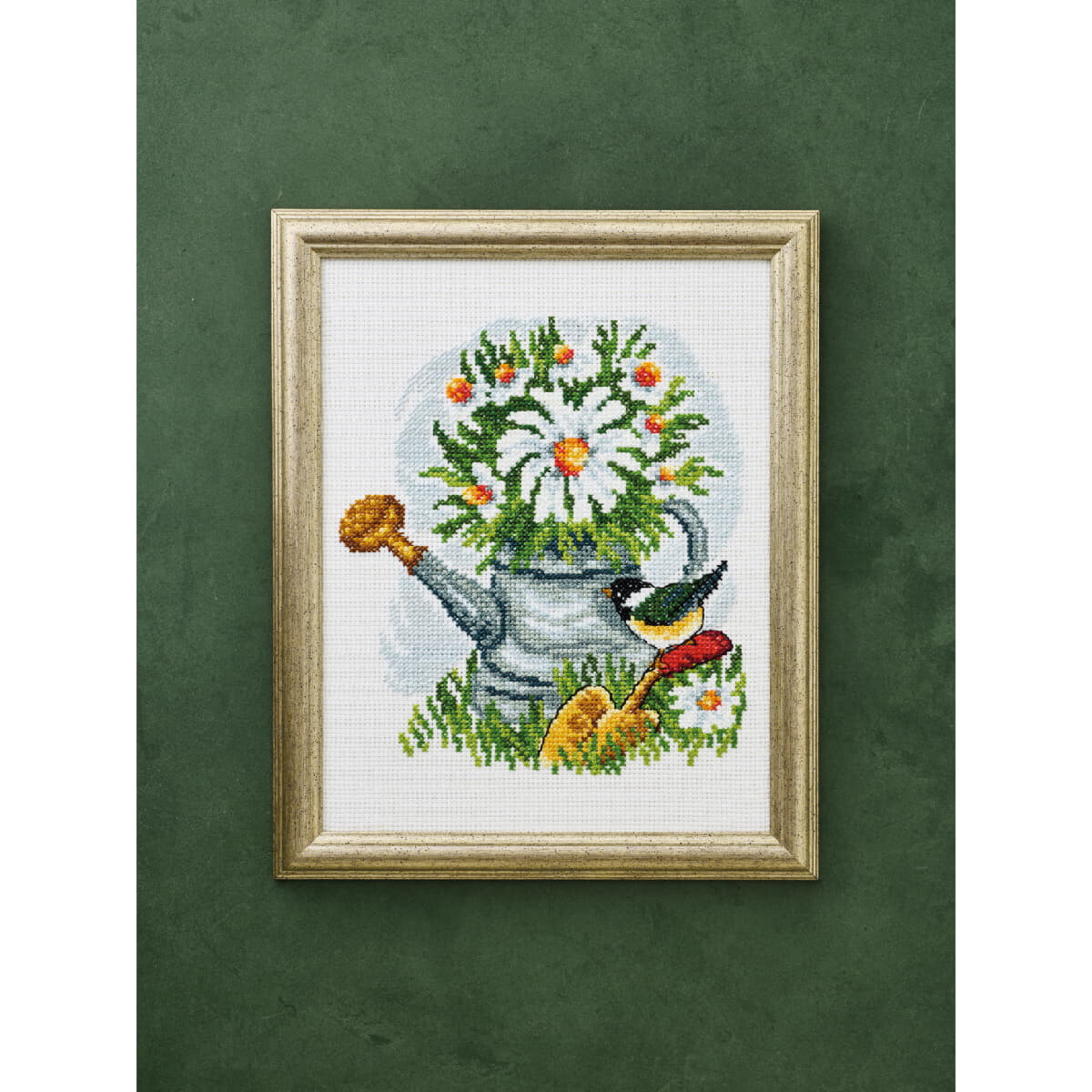 Permin counted cross stitch kit "Mousewhite bird...