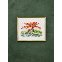 Permin counted cross stitch kit "Japanese maple I", 43x36cm, DIY