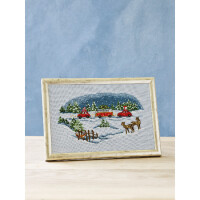 Permin counted cross stitch kit "Home for christmas ", 30x20cm, DIY