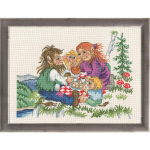 Permin counted cross stitch kit "Troll family...